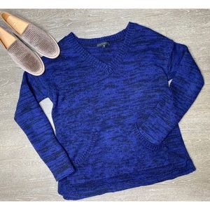 Sanctuary V-Neck Blue Teddy Sweater